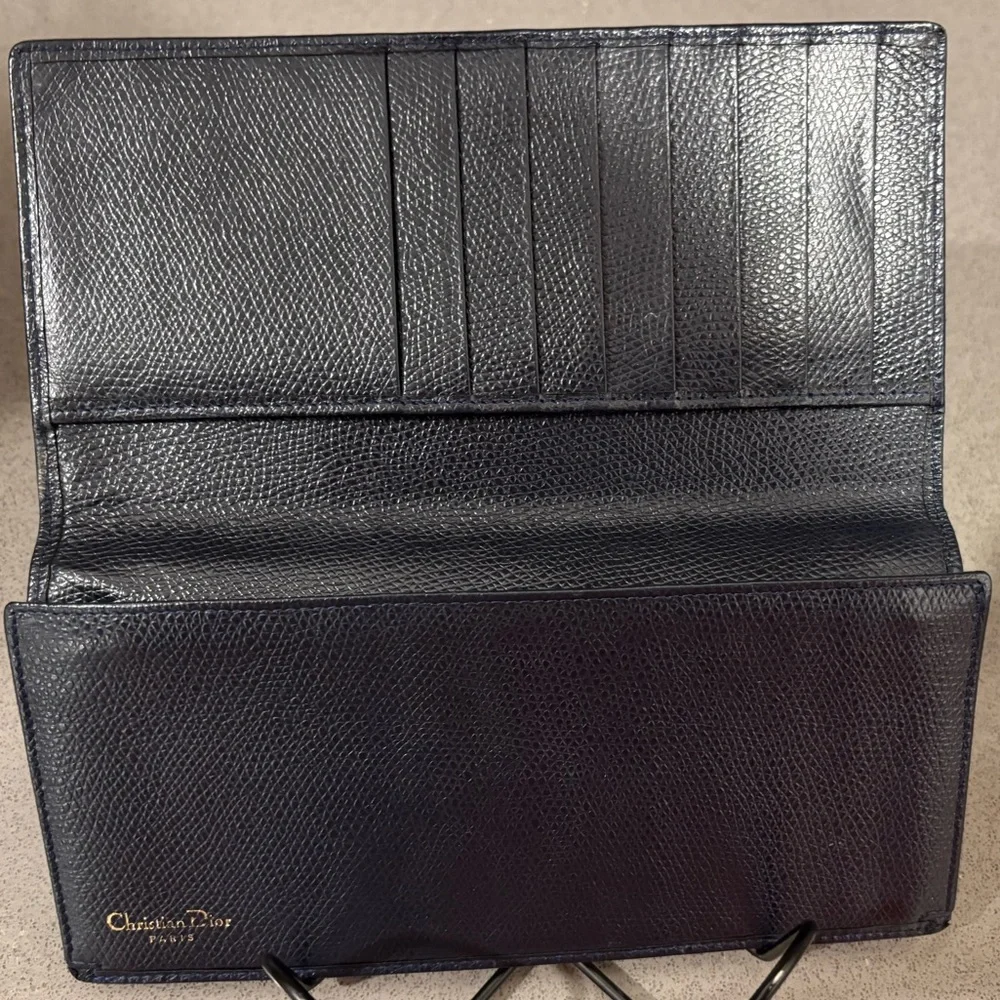 Dior Dark Blue Leather Wallet